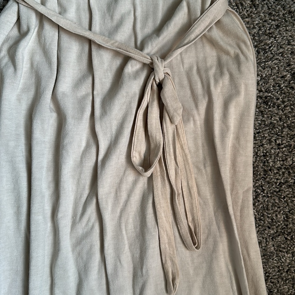 NWOT Cream T-shirt tie Dress - Picture 4 of 7